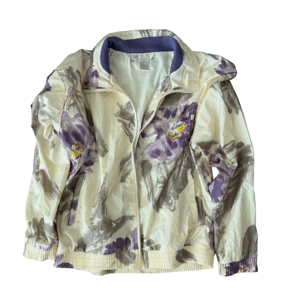 Vintage Petite Sophisticate 80s/90s Floral Bomber Jacket – Size Small (Oversized - Picture 5 of 7